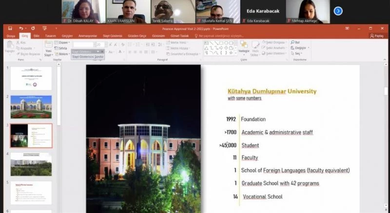 DPÜ Yabancı Diller Yüksekokulu’na Pearson’dan tam not
