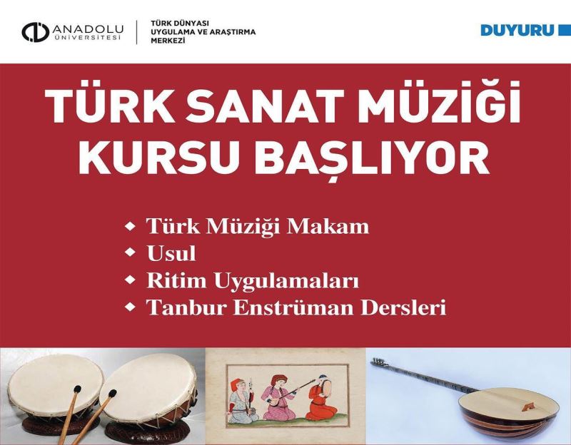 TÜDAM’dan Türk Sanat Müziği Kursu
