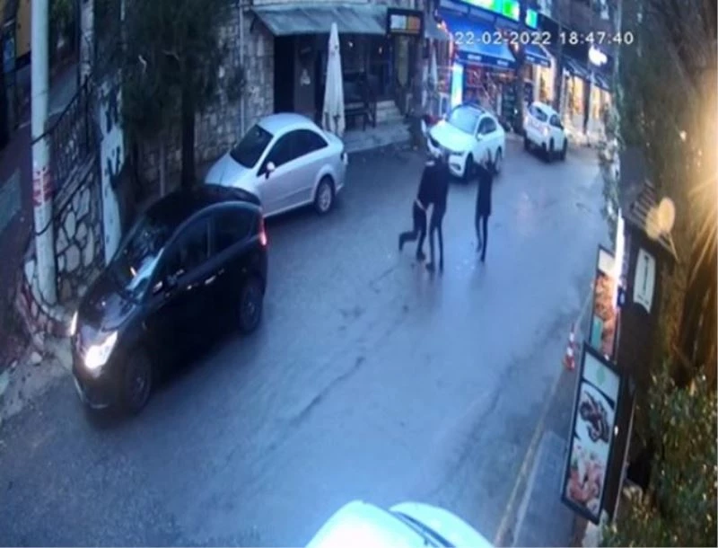 Cinayet öncesi arbede güvenlik kamerasında
