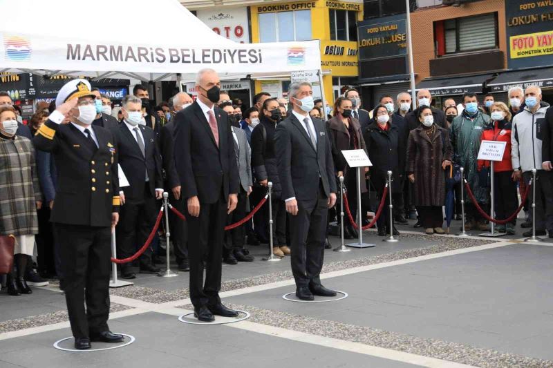 Atatürk’ün Marmaris’e gelişinin 87. yıldönümü resmi törenle kutlandı
