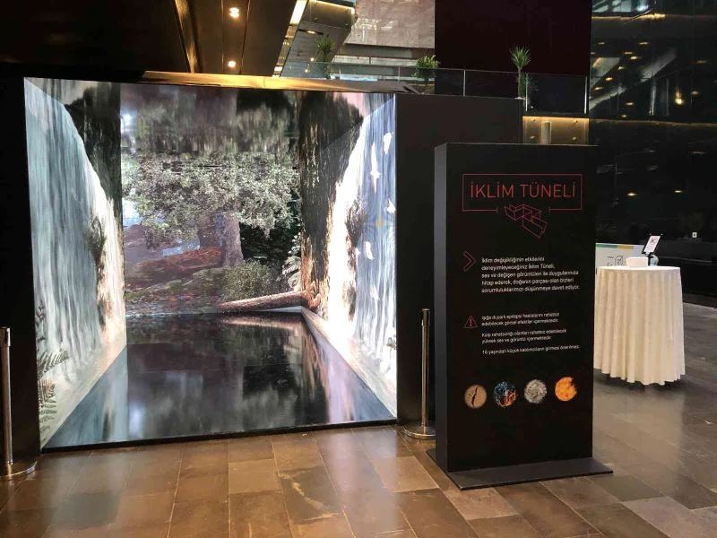 İklim Tüneli, iklim değişikliğinin olumsuz etkilerini üç boyutla yansıtıyor
