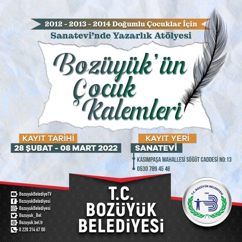 Çocuklara yazarlık eğitimi verilecek
