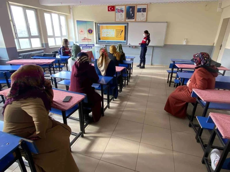 Jandarmandan kadın ve çocuklara seminer
