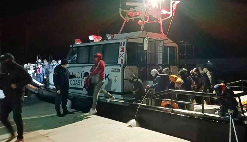 Datça’da Yunanlıların geri ittiği 62 düzensiz göçmen kurtarıldı
