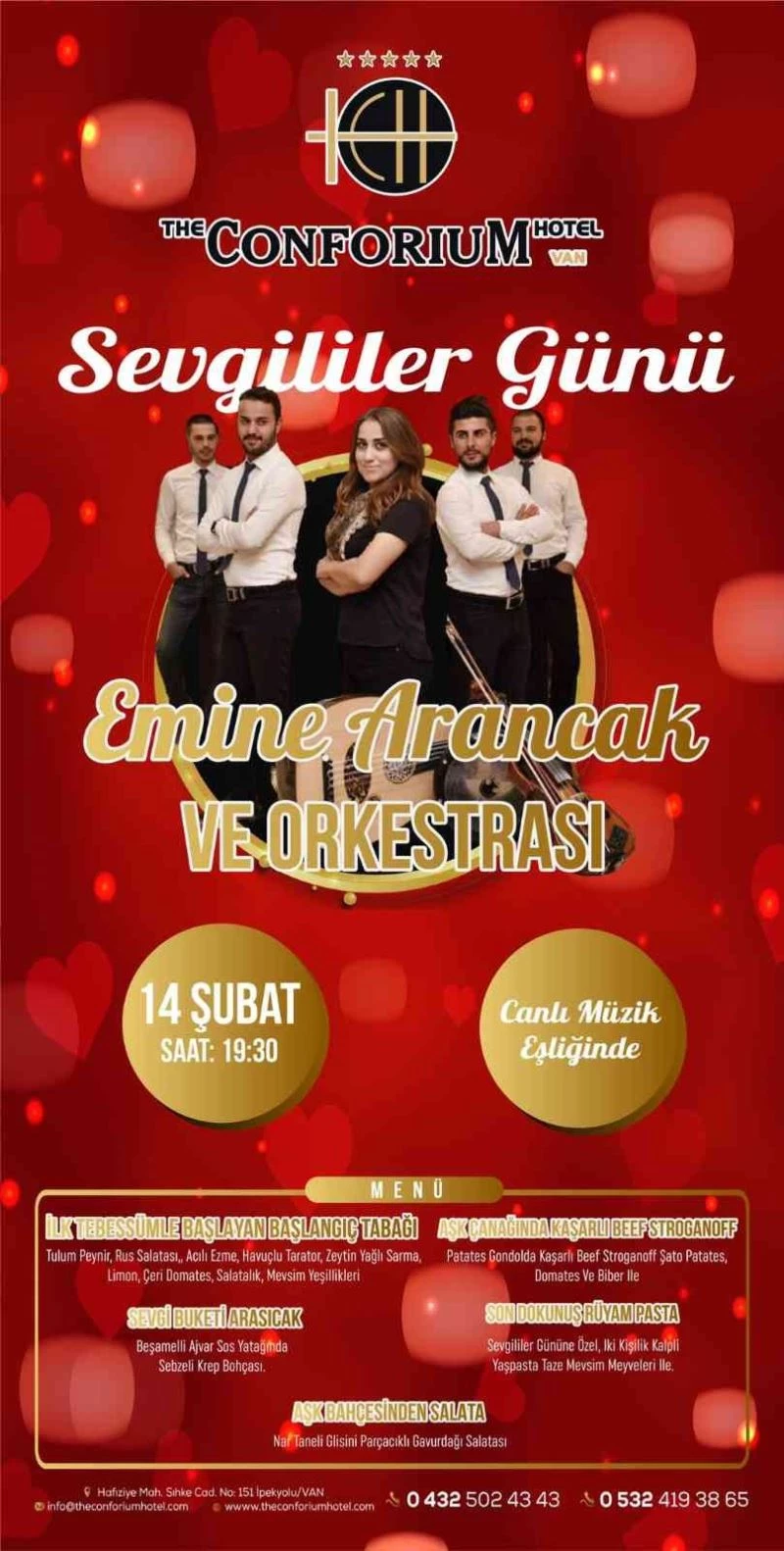 The Conforium Van Hotel Sevgililer Günü’ne hazır
