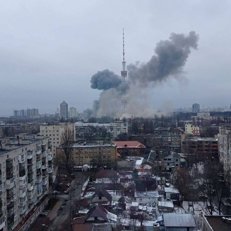 Rusya Kiev’deki televizyon kulesini vurdu: 5 ölü, 5 yaralı
