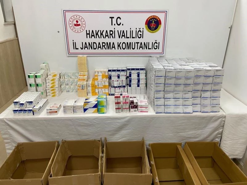 Yüksekova’da 2 bin 330 paket kırmızı reçeteli ilaç ele geçirildi

