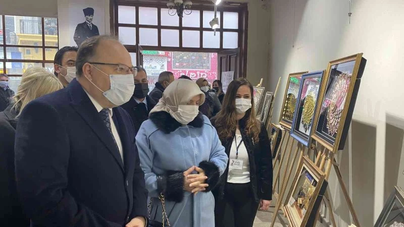 Kağıt rölyef ve keçe sergisi açıldı
