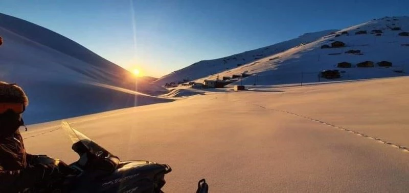 Trabzon’un yaylaları kar altında
