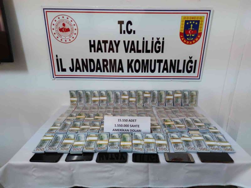 Hatay’da 1 milyon beşyüz bin dolarlık sahte para operasyonu
