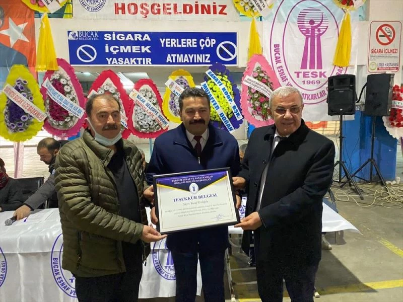 Bucak Esnaf ve Sanatkarlar Odası başkanlığına Erdoğdu seçildi