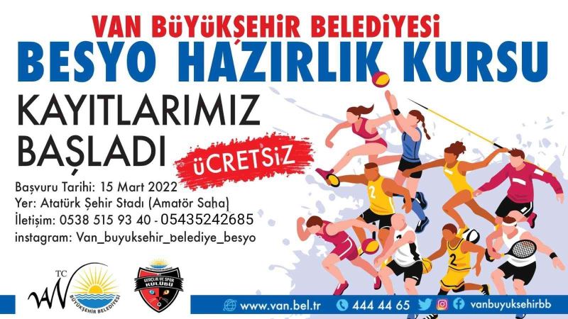 Van Büyükşehir Belediyesinin BESYO kursları başladı
