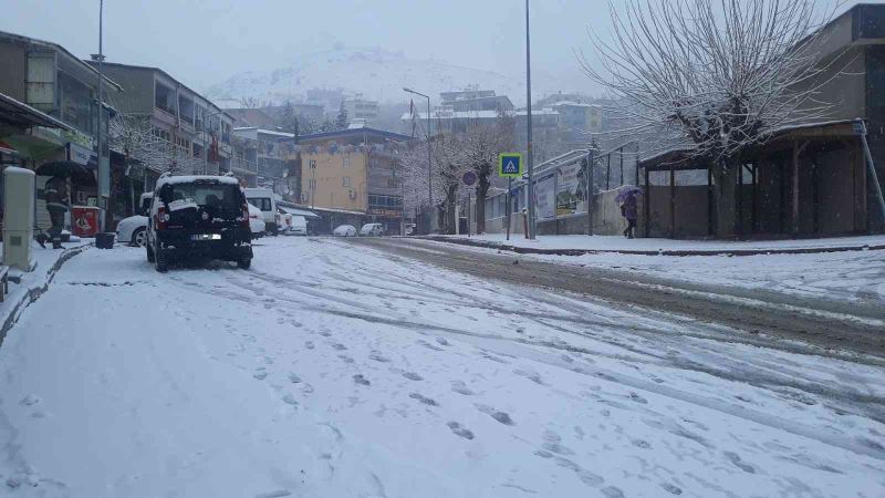 Kulp’ta kar yağışı başladı, okullar tatil edildi
