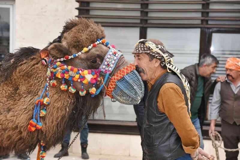 Menemen’de folklorik deve gösterisi heyecanı
