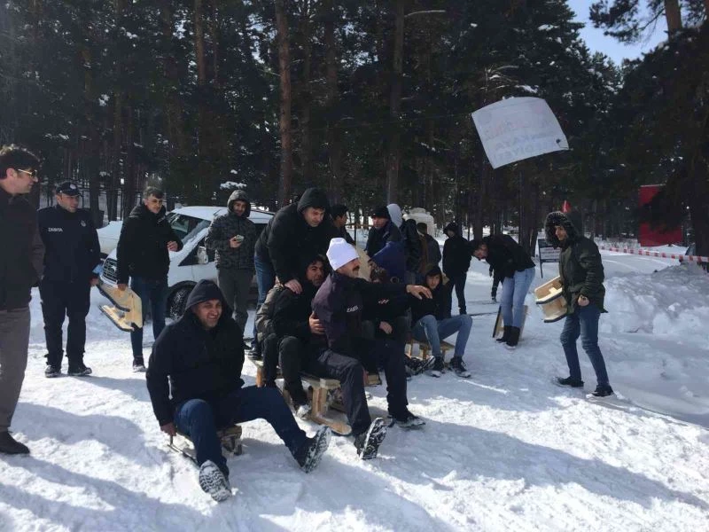 Kızak festivalinde renkli görüntüler
