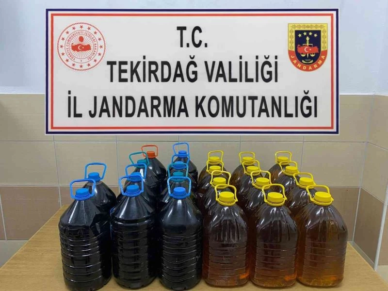 Şarköy’de 110 litre sahte şarap ele geçirildi
