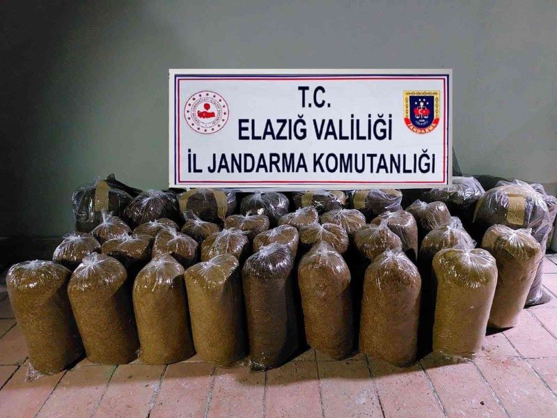 Elazığ’da 215 kilogram kaçak tütün ele geçirildi
