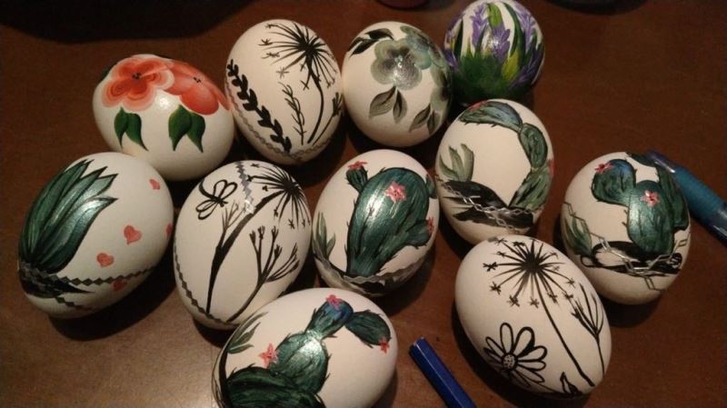 Pursaklar’da yumurta kabukları sanat eserine dönüşüyor
