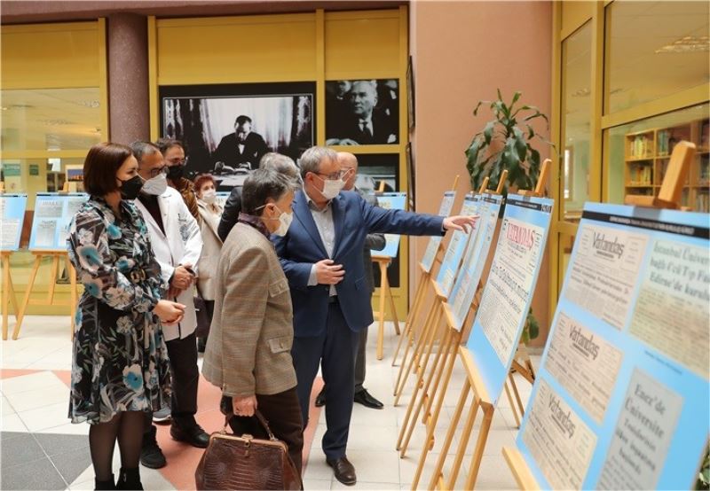 Edirne basınında üniversite kuruluş süreci sergisi açıldı
