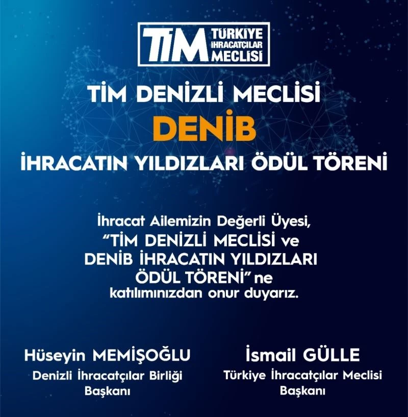 Denizli’nin ihracattaki yıldızları ödüllendirilecek

