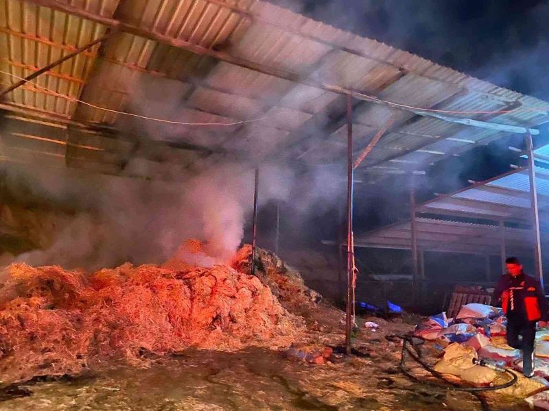 Manisa’da besi çiftliğinde yangın
