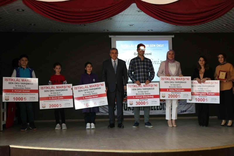 Şanlıurfa’da ’’İstiklal Marşını Sen Oku’’ yarışması düzenlendi
