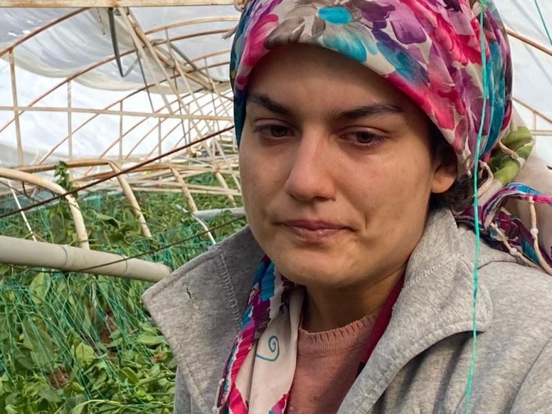 Serasını hortum vuran kadın çiftçinin gözyaşları
