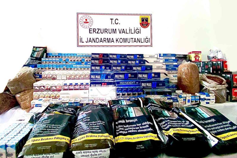 Erzurum’da piyasa değeri 215 bin TL olan kaçak malzeme ele geçirildi
