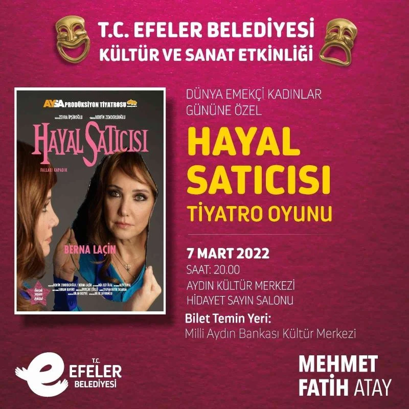 Oyuncu Berna Laçin, Efeler’de kadınlar için sahne alacak
