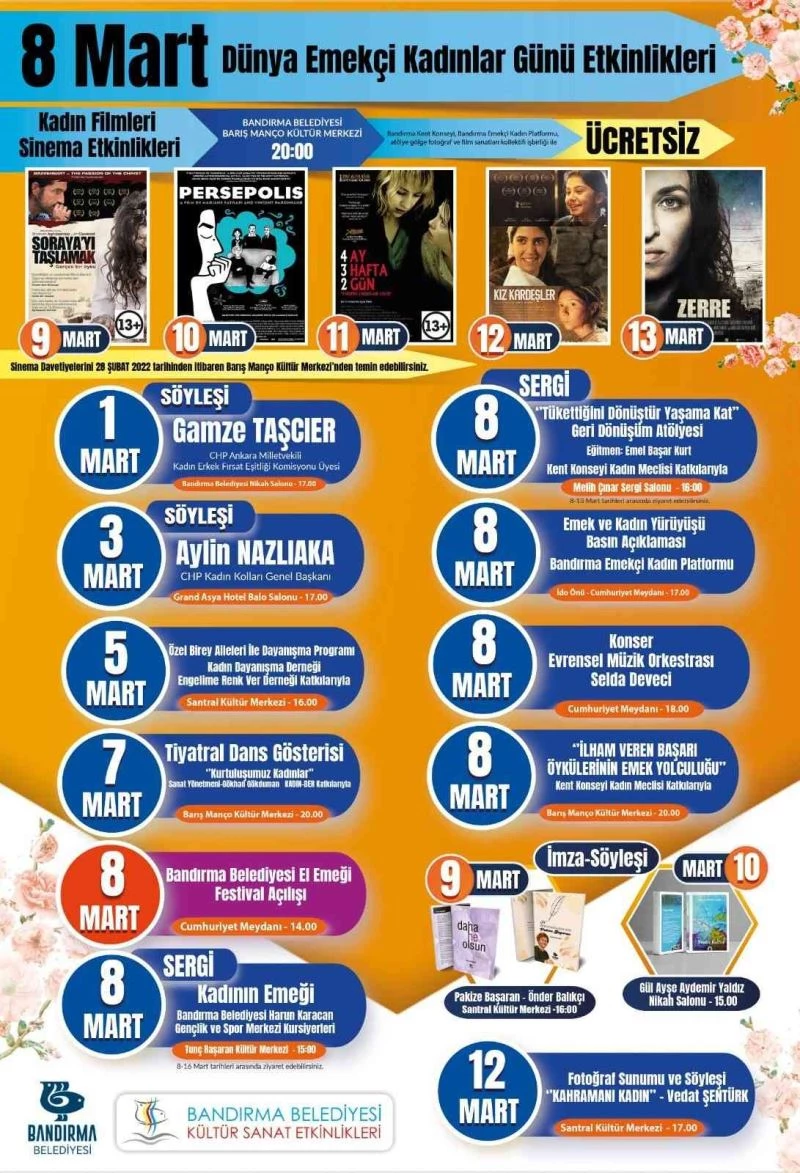 Bandırma Belediyesinde çalışan bayan personele 