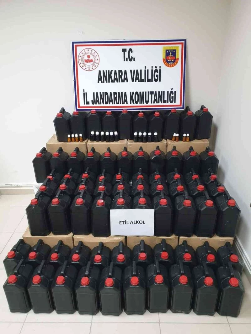 Ankara’da 360 litre etil alkol ele geçirildi
