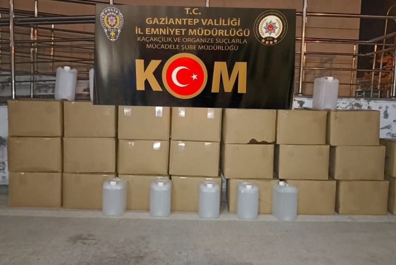 Gaziantep’te 520 litre etil alkol ele geçirildi
