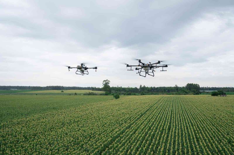 Dronlar zirai mücadelede çiftçiye kolaylık sağlıyor
