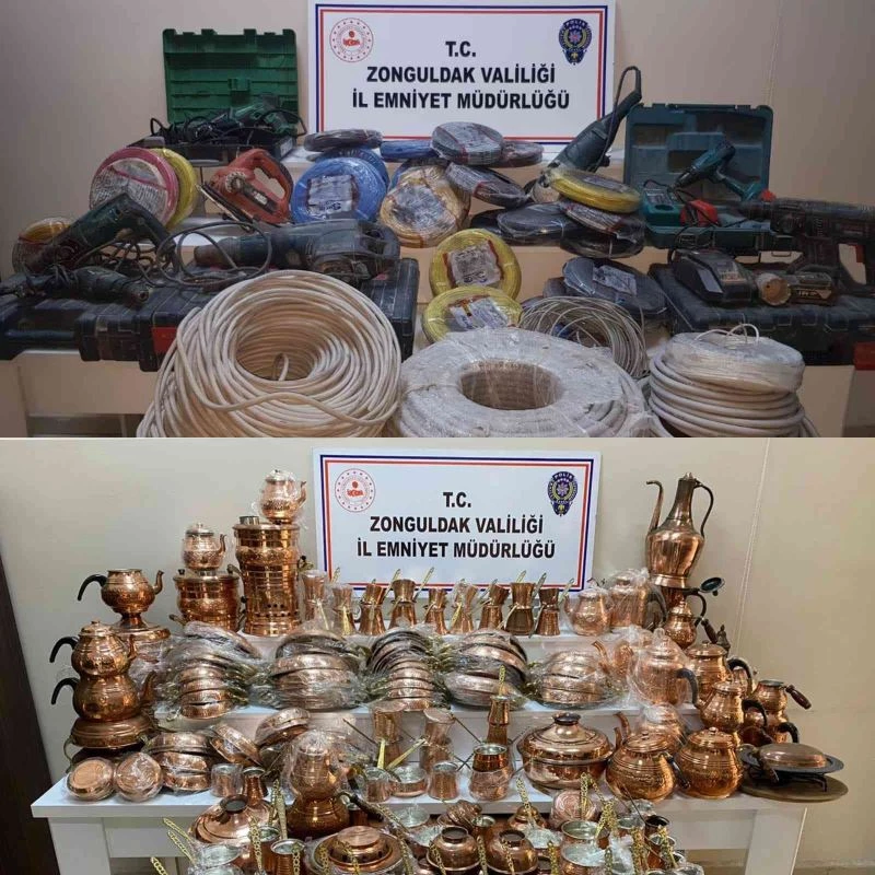 Zonguldak’ta 5 ayrı işyerini soyan 3 şüpheliden 2’si tutuklandı
