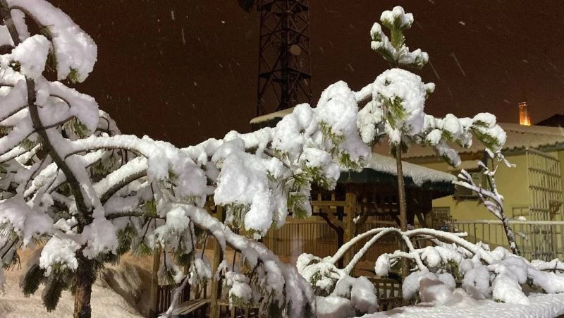 Karlıova beyaza büründü, kar kalınlığı 5 santimetreyi geçti
