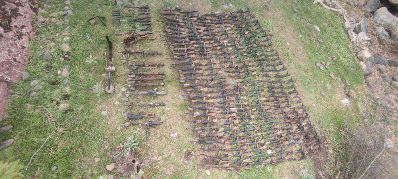 Irak’ın kuzeyinde terör örgütü PKK’ya ait çok sayıda silah ele geçirildi
