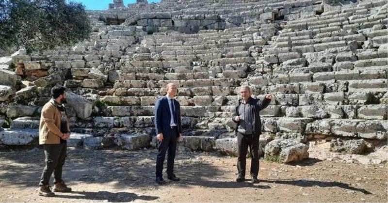 Köyceğiz Kaymakamı Maslak’tan Kaunos Antik kentini gezdi
