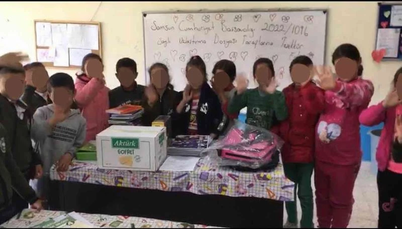 Davalık olduğu taraflarla okula kırtasiye yardımı yaptırarak uzlaştı
