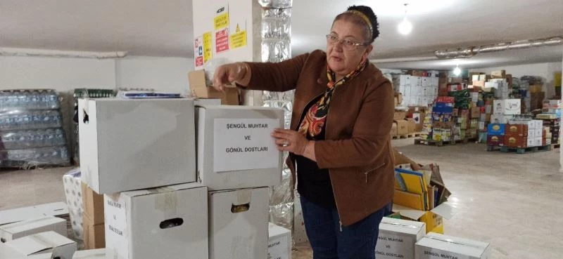 Kadın muhtar ihtiyaç sahiplerinin gönlüne taht kurdu
