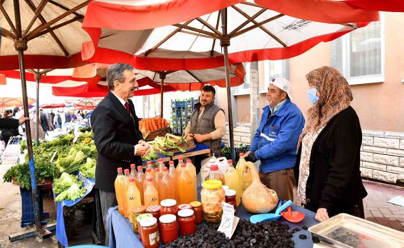 Başkan Ataç’tan pazar ziyareti
