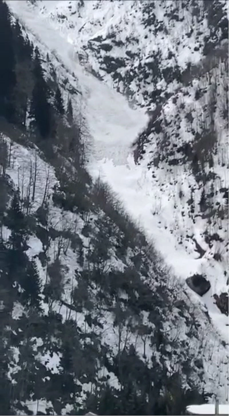 Ayder’de çığ düşme anı cep telefonu kamerasına yansıdı
