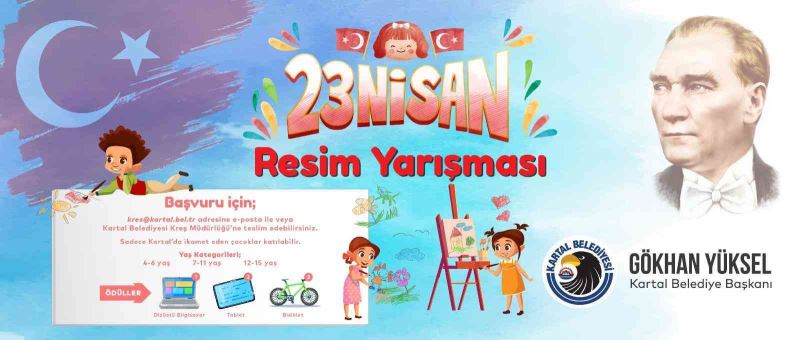 Kartal Belediyesi’nden 23 Nisan’a özel ödüllü resim ve şiir yarışması
