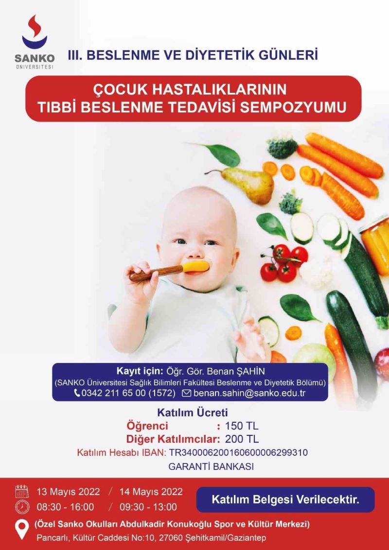 SANKO Üniversitesi III. Beslenme ve Diyetetik Günleri
