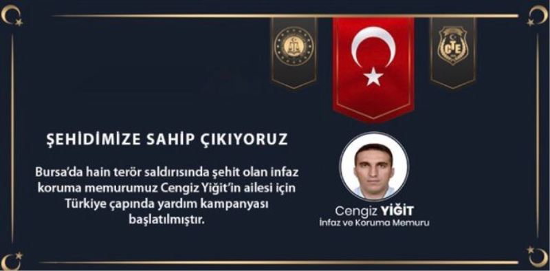 Bursa’daki terör saldırısında şehit olan Cengiz Yiğit’in ailesi için yardım kampanyası başlatıldı
