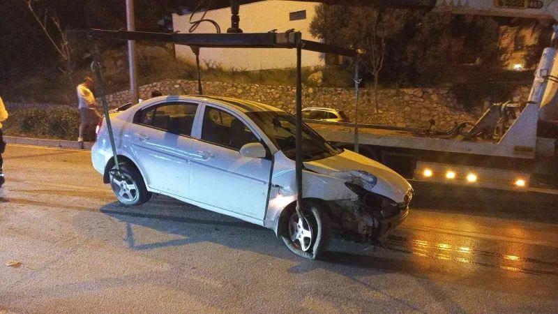 Aydınlatma direğini devirerek durabildi
