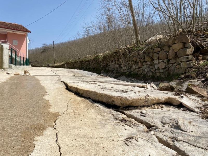 Ordu’da heyelan nedeniyle 3 ev, bir cami lojmanı hasar gördü
