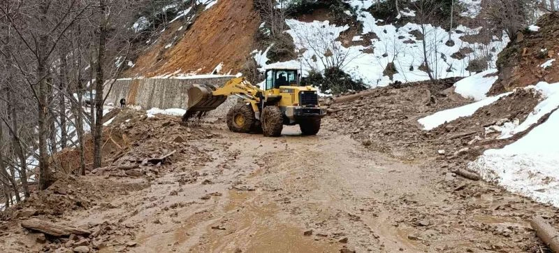 Rize’de Anzer Yaylası yolunda heyelan
