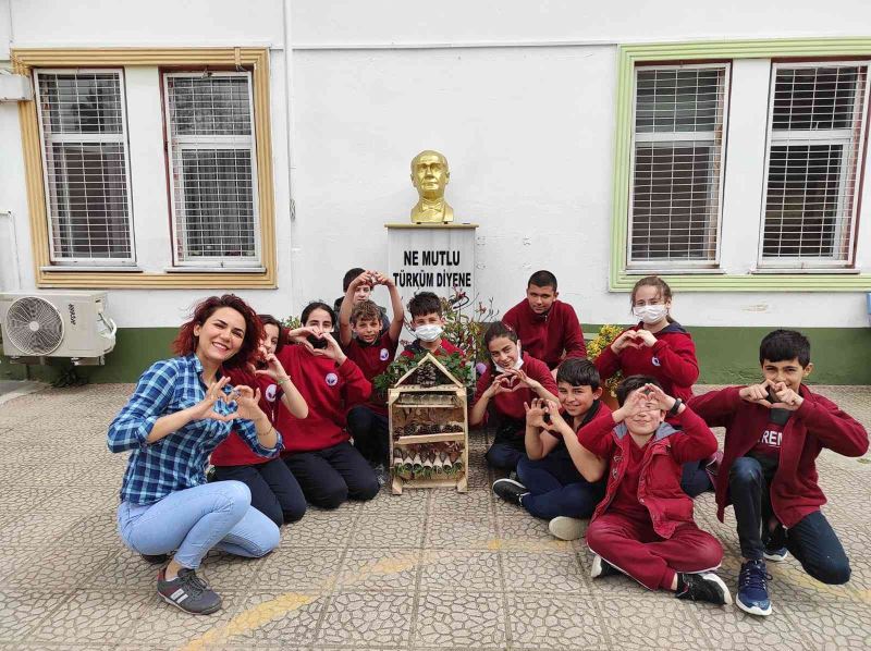 TEMA’lı öğrenciler “Böcek Oteli” yaptı
