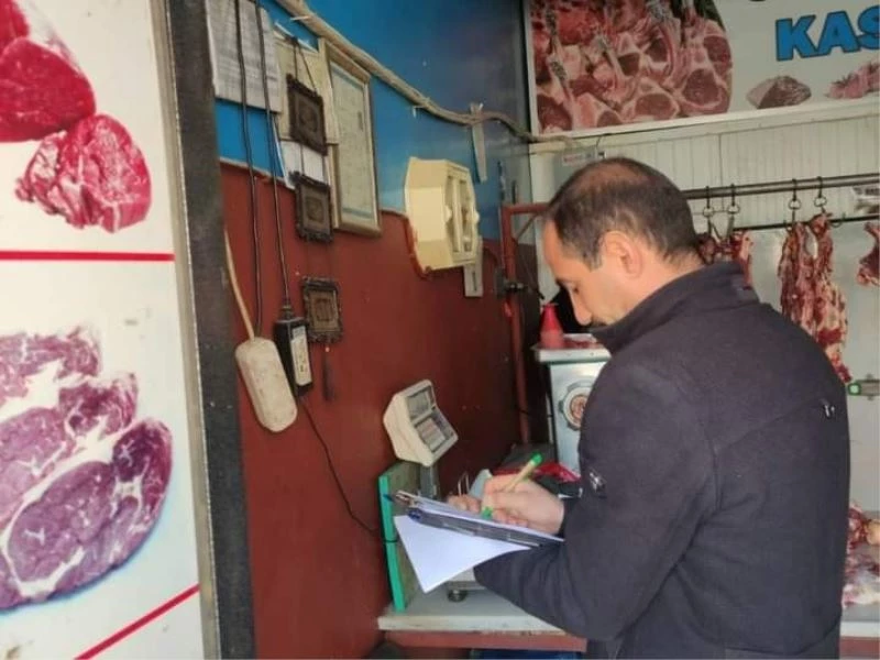 Diyadin’de kasaplarda denetim yapıldı
