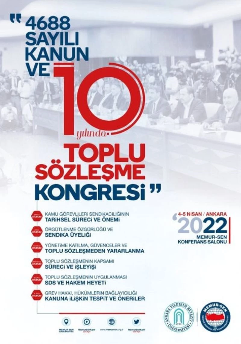 Memur-Sen Toplu Sözleşme Kongresi’nin sonuç bildirgesi açıklandı
